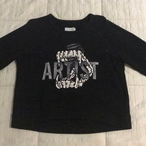 Zadig and Voltaire high low artist sweatshirt